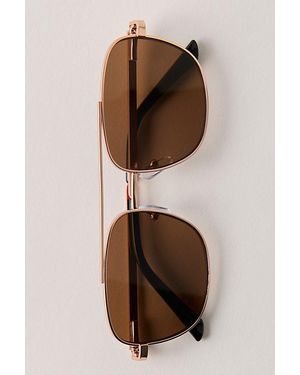 Free People Brooks Metal Aviator Sunglasses - Brown