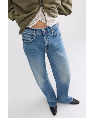 Mother The Mid Rise Lasso Sneak Jeans - Blue