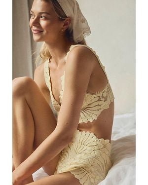 Intimately By Free People Petal Party Lace Slip Shorts By - Yellow