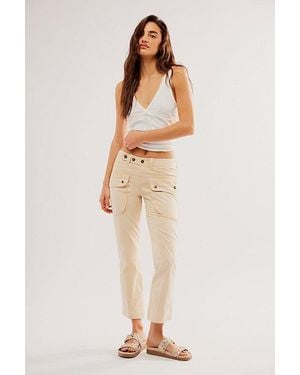 Free People We The Free Hot In It Moto Trousers - Natural