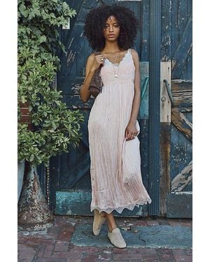 Free People Table For Two Midi Slip Dress - Gray