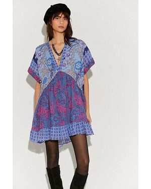 Free People Printed Agnes Dress - Purple