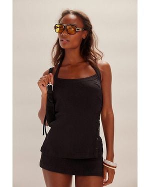 Free People Saltwater Sizzle Skort Set By - Black