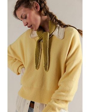 Free People Houston Street Softspun Pullover - Yellow
