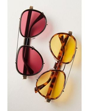 Free People Wesley Oversized Aviator Sunglasses - Pink