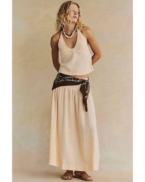 free-est Sandshell Linen Skirt Set By - Natural