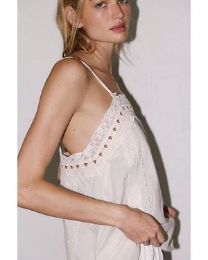 Intimately By Free People Sweet Heart Mini Shift Slip Dress By - White