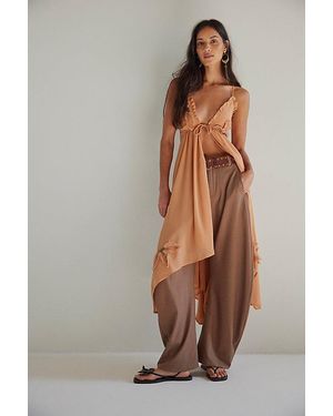 Free People Harlow Embellished Maxi Top - Orange