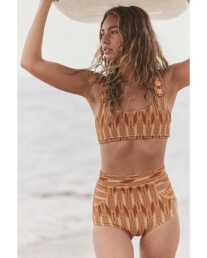 Seea Georgia High-Waisted Surf Bottoms - Brown