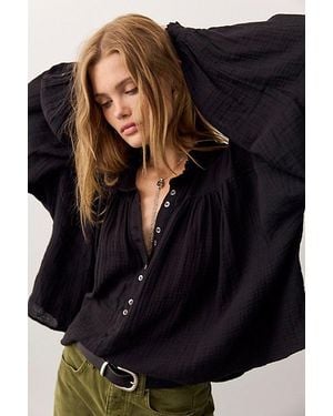 Free People Sundown Blouse - Black