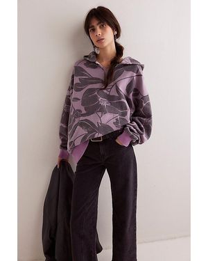 Free People We The Free It's A Vibe Printed Hoodie - Blue