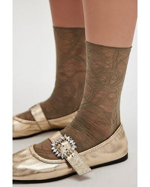 Only Hearts Go Ask Alice Lace Socks - Brown