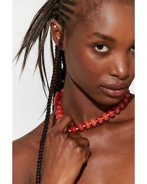 Free People Sabina Stone Choker - Red