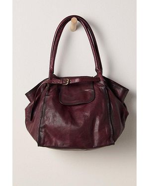 Free People Milan Leather Tote - Purple