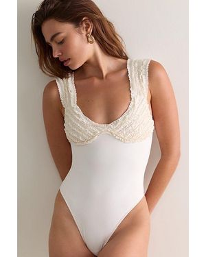 Free People Party Favor Bodysuit - White