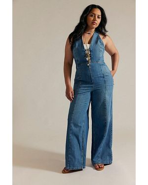 Free People Crvy Freya Jumpsuit By - Blue