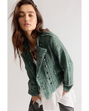 Free People Lotty Jacquard Band Jacket - Black