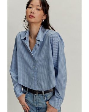 Citizens of Humanity Ana Cropped Shirt - Blue