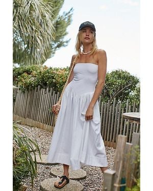 free-est Onda Drop-waist Tube Midi - Green