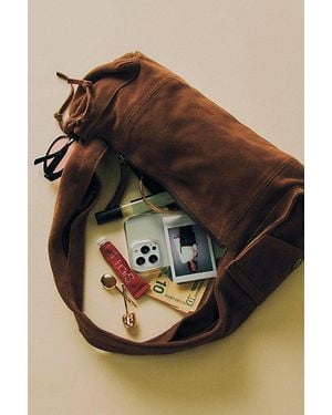 Free People Soto East West Suede Shoulder Bag - Brown