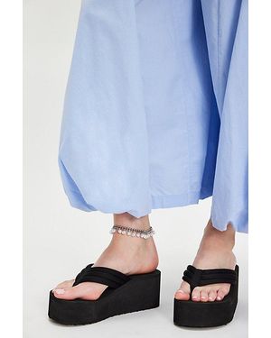 Free People Poolside Wedge Thongs - Blue