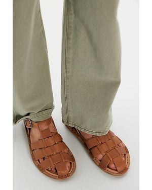 VIBAe Capri Fisherman Flats - Green