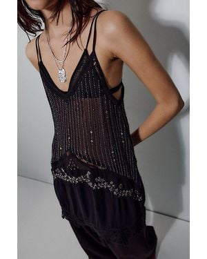 Free People Under Your Spell Mini Slip Dress - Brown