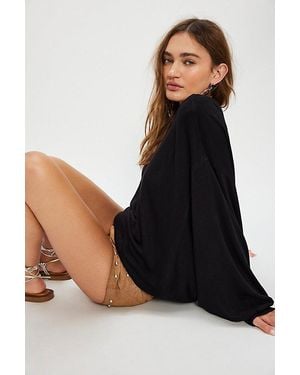 Free People Swept Up Sweatshirt - Black
