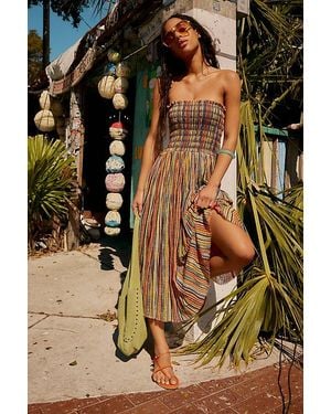 Free People Fp One Ravenna Printed Convertible Maxi Skirt - Blue