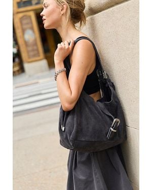 Free People Serena Cinched Shoulder Bag - Black