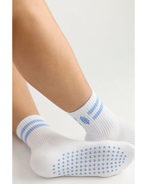 Fp Movement Super Stripe Pilates Grip Socks - Blue