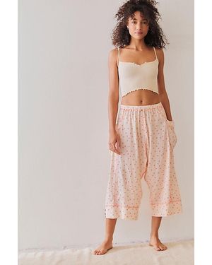 Intimately By Free People Weekend Feeling Cropped Harem Trousers By - White