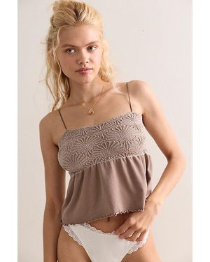 Intimately By Free People Love Letter Babydoll Cami By - Brown