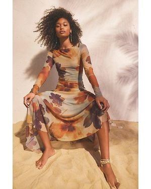 Free People Sunnei Mesh Maxi Dress - Brown