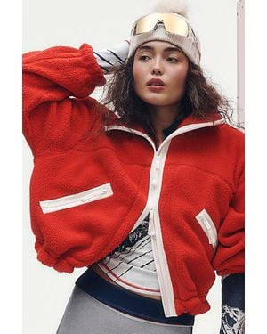 Fp Movement Hit The Slopes Funnel Neck Fleece Jacket - Red