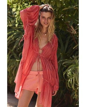 Free People Juliet Duster Top - Red