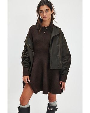 Bardot Lexter Volume Knit Mini Dress - Black