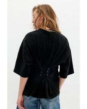 Agolde Ellery Corset Tee - Black