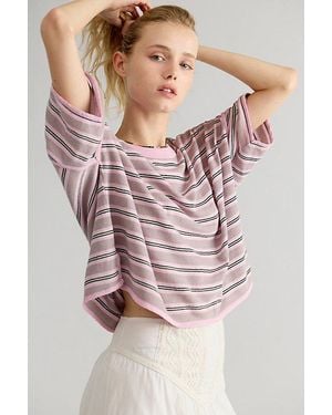 Free People Clean Rugby Tee - Pink