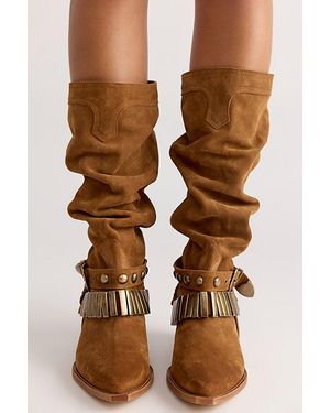 Free People Esme Tall Western Boots - Brown