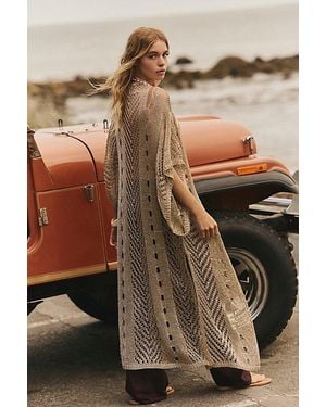 Free People Muche & Muchette Metallic Duster Jacket - Brown