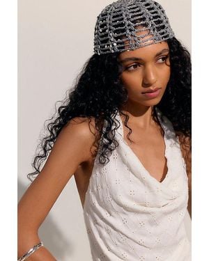 Free People Mila Sequin Disco Cap - Gray