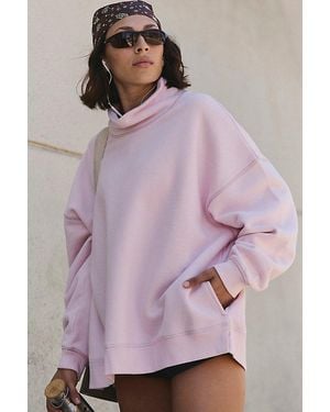 Fp Movement A Cut Above Mock Neck Pullover Sweatshirt - Purple