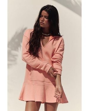 free-est Rafferty Hoodie Mini Dress By - Pink