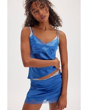 Only Hearts Silk Charmeuse Cami By - Blue