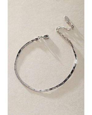 Free People Christy Herringbone Anklet - Natural