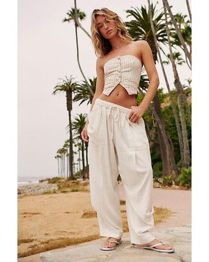 free-est Take Me With You Linen Trousers - Natural