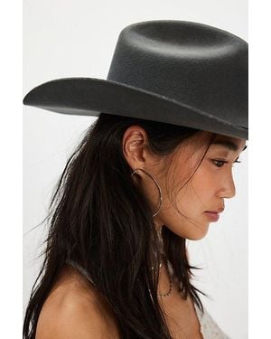 MOSSANT Distressed Wool Cowboy Hat - Black