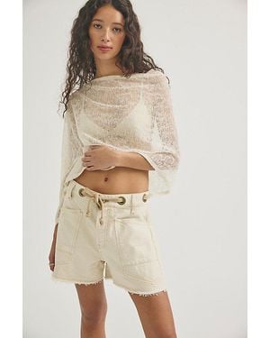 Free People Moxie Barrel Shorts - Natural
