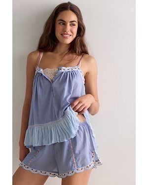 Intimately By Free People Sweet Dusk Sleep Set By - Blue